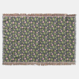Wasserfarbene Blumengraue, elegante Wurfdecke Decke