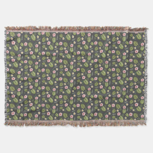 Wasserfarbene Blumengraue, elegante Wurfdecke Decke