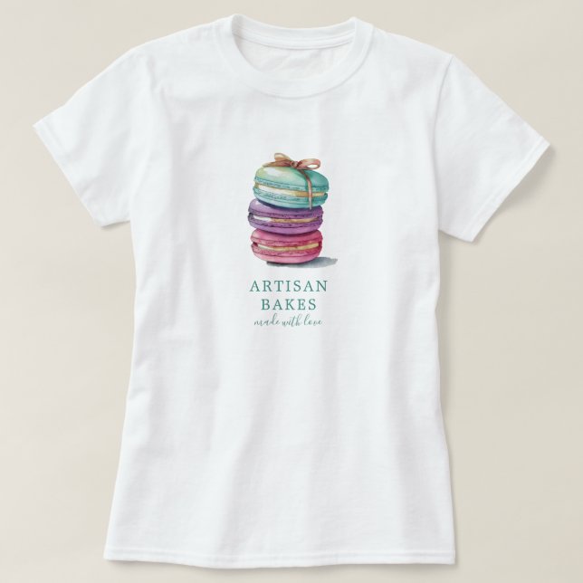 Wasserfarbene Cookies Dessert Bäckereigebäck Koch T-Shirt (Design vorne)