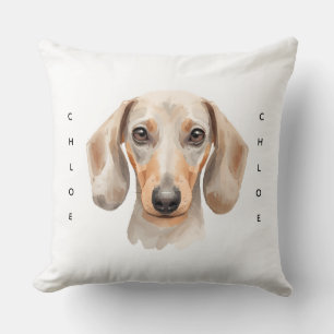 Wasserfarbene Dachshund-Haustier-Gedenk-Kissen Kissen