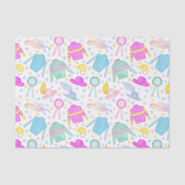 Wasserfarbene Derby Jerseys & Hats Seidenpapier (Vorderseite)