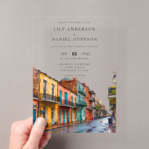 Wasserfarbene Destination-Hochzeit in New Orleans