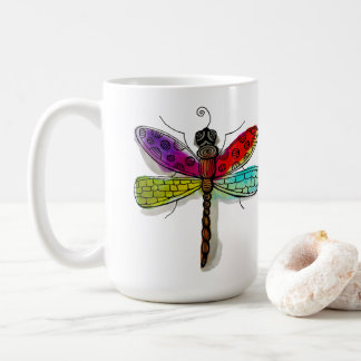 Wasserfarbene Dragonfly-Tasse Kaffeetasse