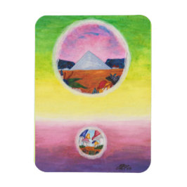 Wasserfarbene Fantasy Dimensions Pyramide Dream We Magnet