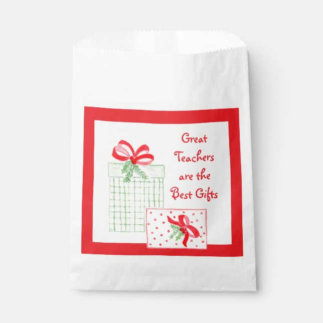 Wasserfarbene FerienlehrerInnen Beste GeschenkeBox Geschenktütchen (Vorderseite)