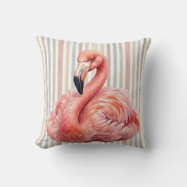 Wasserfarbene Flamingo-Kissenhülle Throw Kissen