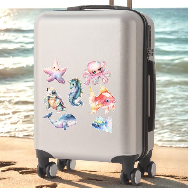 Wasserfarbene Freunde des Wassersports Aufkleber (Von Creator hochgeladen)