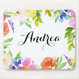 Wasserfarbene Frühjahrsblüten Personalisiertes Mou Mousepad