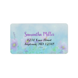 Wasserfarbene Frühlingsblumen | Pastell Floral Add Adressaufkleber