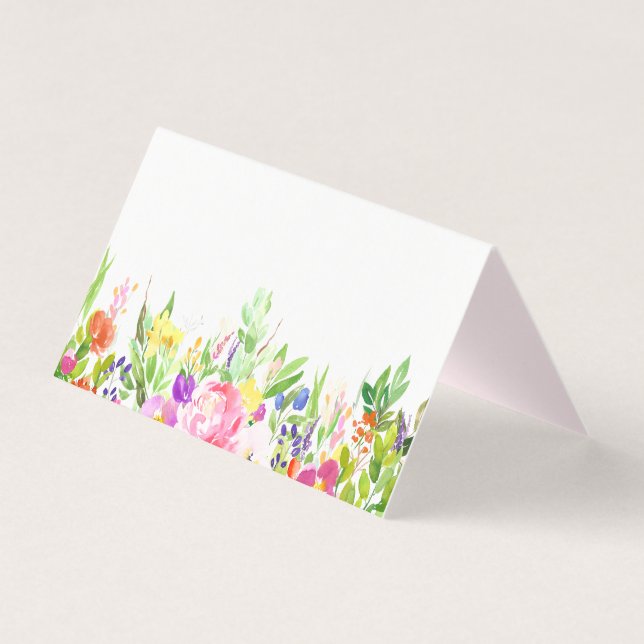 Wasserfarbene Frühlingsblüten Blütenblüten Platzka (Vorderseite)