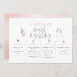 Wasserfarbene Getränke Brunch und Bachelorett