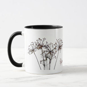 Wasserfarbene getrocknete Blume Tasse