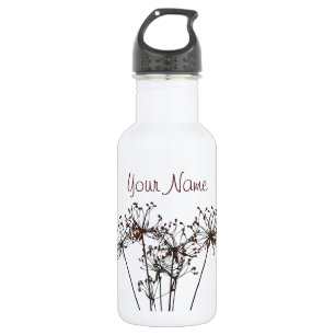 Wasserfarbene getrocknete Blume Trinkflasche