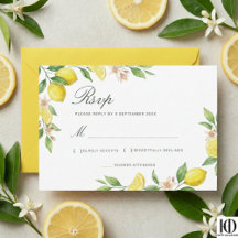 Wasserfarbene Girlande Mediterrane Zitrus-Hochzeit