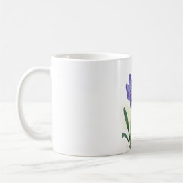 Wasserfarbene handbemalte Crocus-Blume Kaffeetasse