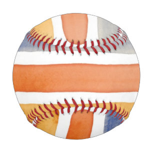 Wasserfarbene handgemalte Pinselstriche, Banner. Baseball