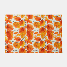 Wasserfarbene Herbstleaves - lebhafte Herbstfolien Fußmatte