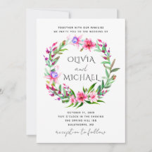 Wasserfarbene Hochzeit mit tropischen Blumen. Hawa