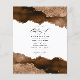Wasserfarbene Hochzeitseinladung Desert Gold Achat Flyer