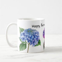 Wasserfarbene Hydrangea-Blume Kaffeetassen