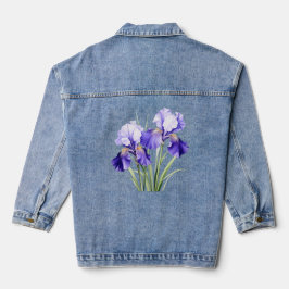 Wasserfarbene Iris Jeansjacke