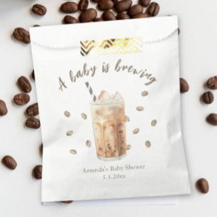 Wasserfarbene Kaffeepause Babydusche Geschenktütchen
