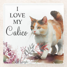 Wasserfarbene Katze mit Frühlingsblumen