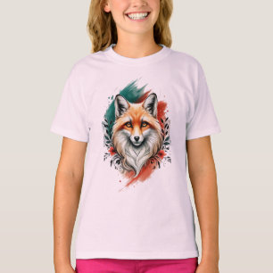 Wasserfarbene Kunst - Elegante Mystic Fox T - Shir T-Shirt