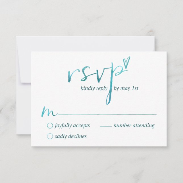 Wasserfarbene Liebe ist Liebe Gay RSVP Cards (Vorderseite)