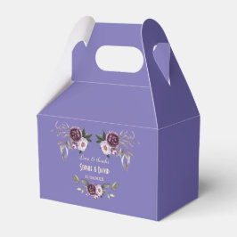 Wasserfarbene Lila rosa Blumenzehen Geschenkschachtel