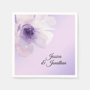 Wasserfarbene Lila Violettcreme Serviette
