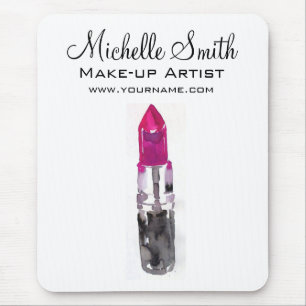 Wasserfarbene Lippenstift-Make-up Mousepad