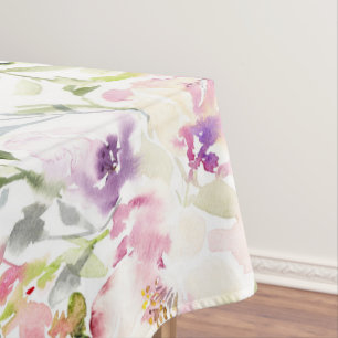 Wasserfarbene lose, ausdrucksstarke Feder Tischdecke