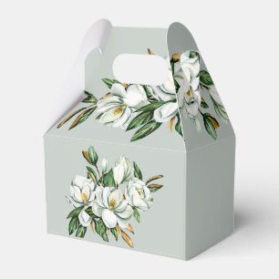 Wasserfarbene Magnolien-Grün-Festgeschenke Geschenkschachtel