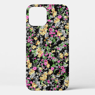 wasserfarbene nahtlose Blumengestaltung schwarzer Case-Mate iPhone Hülle