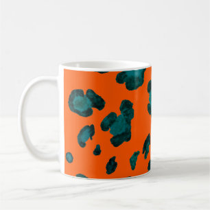 Wasserfarbene nahtlose Muster mit Leopardenhaut. M Kaffeetasse