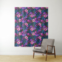 Wasserfarbene Navy-Floral-Muster-Blume