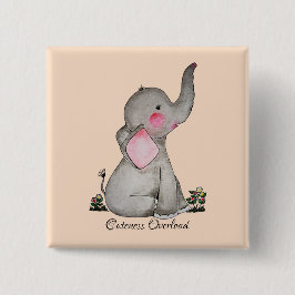 Wasserfarbene Niedliche Babynahrung mit Blush & Bl Button