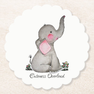 Wasserfarbene Niedliche Babynahrung mit Blush & Bl Untersetzer