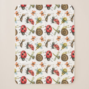 Wasserfarbene Niedliche Cartoon Bugs Insekten Natu Sherpadecke