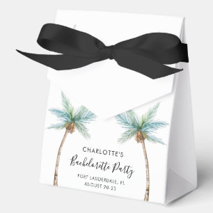 Wasserfarbene Palmen Strand Junggesellinnenparty Geschenkschachtel