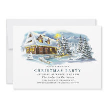 Wasserfarbene Pine Tree Chic Weihnachtsfeier