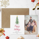 Wasserfarbene Pine Tree Weihnachtsfeiertag Foto Feiertagskarte<br><div class="desc">Diese Aquarellkiefer Weihnachtskarte ist sehr trendig und ist perfekt für jeden, der in diesem Urlaub auf Ihrer Mailingliste steht. Fügen Sie diesem Design Ihre benutzerdefinierte Formulierung und Ihr Foto hinzu, indem Sie die Felder "Diese Designvorlage bearbeiten" auf der rechten Seite des Elements verwenden, oder klicken Sie auf den blauen Link...</div>