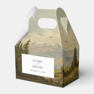 Wasserfarbene Pinienwälder Hochzeiten Geschenkschachtel