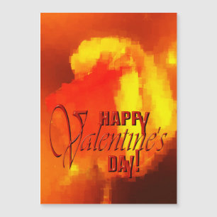 Wasserfarbene Rose Valentinstag Magnetkarte