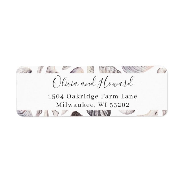 Wasserfarbene Rücksendeadresse (Vorne)