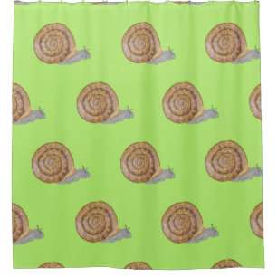 Wasserfarbene Schnecke Duschvorhang