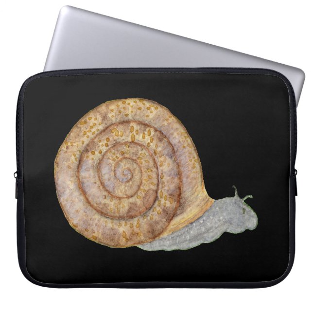 Wasserfarbene Schnecke Laptopschutzhülle (Vorderseite)