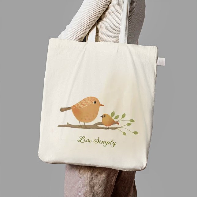 Wasserfarbene schöne Vögel toben Tasche (Watercolor beautiful birds tote Bag
)