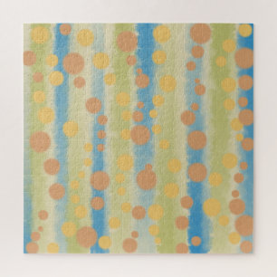 Wasserfarbene senkrechte Polka-Punkte